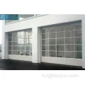 Porte de garage en verre transparent transparent transparent